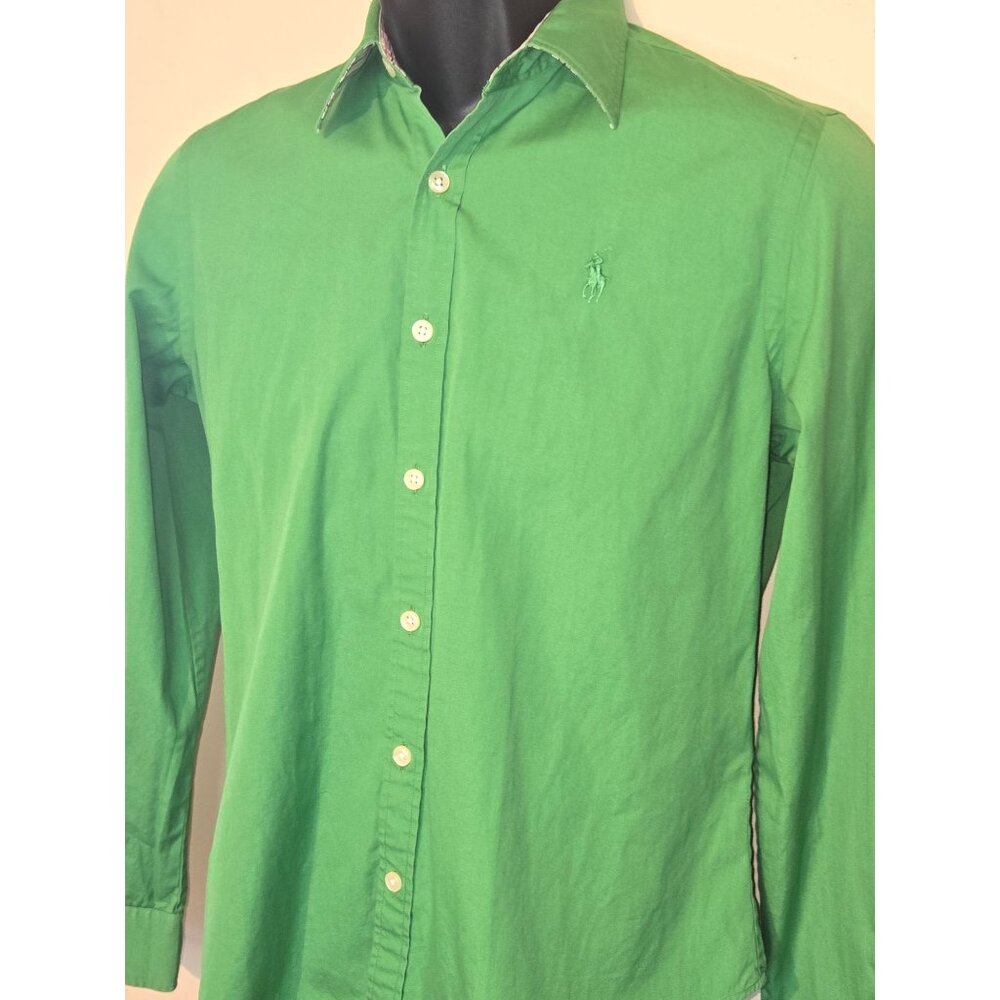 Ralph Lauren Green Cotton Button-Up Shirt